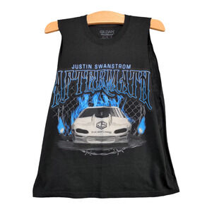 Gildan DryBlend Boys Justin Swanstrom Aftermath Tank Top Black Youth Large